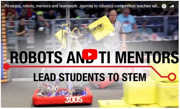 Robots and TI Mentors (Video)